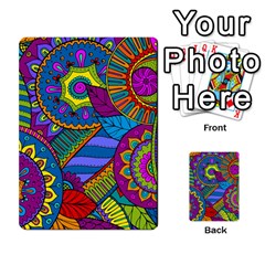Pop Art Paisley Flowers Ornaments Multicolored Multi-purpose Cards (rectangle)  by EDDArt
