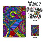 Pop Art Paisley Flowers Ornaments Multicolored Multi-purpose Cards (Rectangle)  Back 3