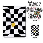 Dropout Yellow Black And White Distorted Check Multi-purpose Cards (Rectangle)  Front 37