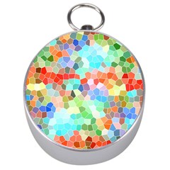 Colorful Mosaic  Silver Compasses by designworld65