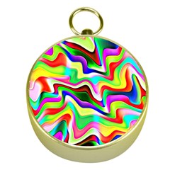 Irritation Colorful Dream Gold Compasses by designworld65