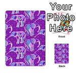 Cute Violet Elephants Pattern Multi-purpose Cards (Rectangle)  Back 7
