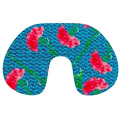Carnations Travel Neck Pillows by DanaeStudio