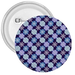 Snowflakes Pattern 3  Buttons by DanaeStudio