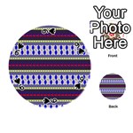 Colorful Retro Geometric Pattern Playing Cards 54 (Round)  Front - Spade9