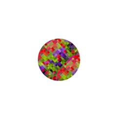 Colorful Mosaic 1  Mini Buttons by DanaeStudio
