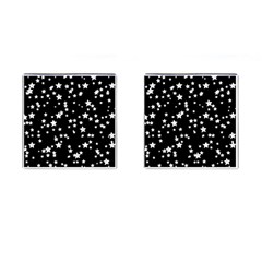 Black And White Starry Pattern Cufflinks (square) by DanaeStudio