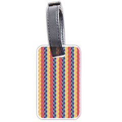 Colorful Chevron Retro Pattern Luggage Tags (one Side)  by DanaeStudio