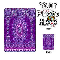 India Ornaments Mandala Pillar Blue Violet Multi-purpose Cards (rectangle)  by EDDArt