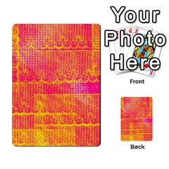 Yello And Magenta Lace Texture Multi-purpose Cards (rectangle)  by DanaeStudio