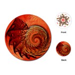 Nautilus Shell Abstract Fractal Playing Cards (Round)  Front
