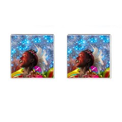 African Star Dreamer Cufflinks (square) by icarusismartdesigns