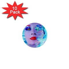 Swimming Into The Blue 1  Mini Buttons (10 Pack)  by icarusismartdesigns