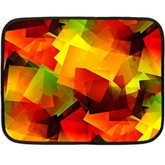 Indian Summer Cubes Double Sided Fleece Blanket (mini)  by designworld65