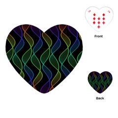 Rainbow Helix Black Playing Cards (heart)  by designworld65