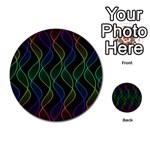 Rainbow Helix Black Multi-purpose Cards (Round)  Front 15