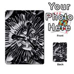 Black And White Passion Flower Passiflora  Multi-purpose Cards (Rectangle)  Front 49