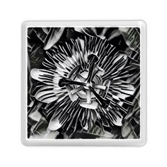 Black And White Passion Flower Passiflora  Memory Card Reader (square)  by yoursparklingshop