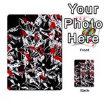 Red abstract flowers Multi-purpose Cards (Rectangle)  Back 37