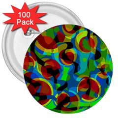 Colorful Smoothie  3  Buttons (100 Pack)  by Valentinaart