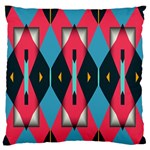 Triangles stripes and other shapes                                                                                                         	Large Flano Cushion Case (Two Sides) Back