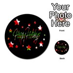 Happy Holidays 2  Multi-purpose Cards (Round)  Back 50