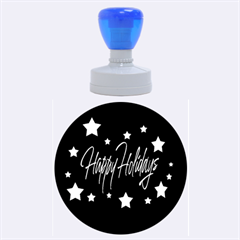 Happy Holidays 3 Rubber Round Stamps (large) by Valentinaart