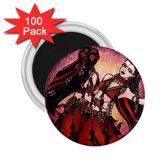 Gemini Tribal Twins 2 25  Magnets (100 Pack)  by BubbSnugg