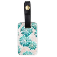 Turquoise Citrus And Dots Luggage Tags (one Side)  by DanaeStudio