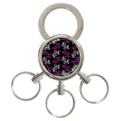 Elegance - Magenta  3-ring Key Chains by Valentinaart