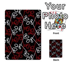 Elegant Red And White Pattern Multi-purpose Cards (rectangle)  by Valentinaart