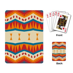 Mirrored Shapes In Retro Colors                                                                                                                 			playing Cards Single Design by LalyLauraFLM