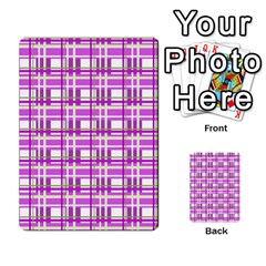 Purple Plaid Pattern Multi-purpose Cards (rectangle)  by Valentinaart