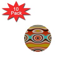 Oval Circle Patterns 1  Mini Buttons (10 Pack)  by digitaldivadesigns