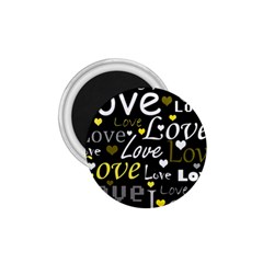Yellow Love Pattern 1 75  Magnets by Valentinaart