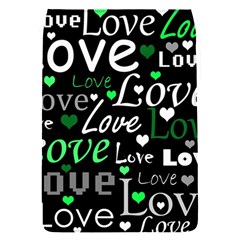 Green Valentine s Day Pattern Flap Covers (s)  by Valentinaart