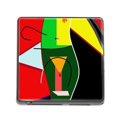 Abstract Lady Memory Card Reader (square) by Valentinaart
