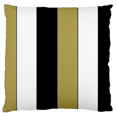 Black Brown Gold White Stripes Elegant Festive Stripe Pattern Standard Flano Cushion Case (one Side) by yoursparklingshop