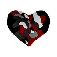 Creative Spot - Red Standard 16  Premium Heart Shape Cushions by Valentinaart