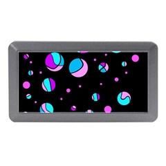 Blue And Purple Dots Memory Card Reader (mini) by Valentinaart