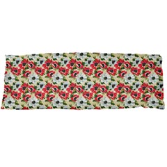 Gorgeous Red Flower Pattern Body Pillow Case Dakimakura (two Sides) by Brittlevirginclothing