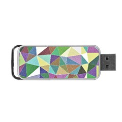 Colorful Triangles, Pencil Drawing Art Portable Usb Flash (one Side) by picsaspassion