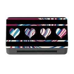 Colorful Harts Pattern Memory Card Reader With Cf by Valentinaart