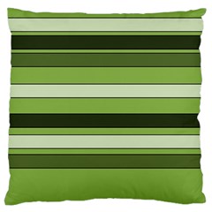 Greenery Stripes Pattern Horizontal Stripe Shades Of Spring Green Standard Flano Cushion Case (one Side) by yoursparklingshop