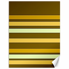 Elegant Shades Of Primrose Yellow Brown Orange Stripes Pattern Canvas 12  X 16   by yoursparklingshop