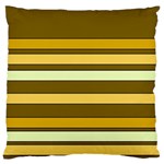 Elegant Shades of Primrose Yellow Brown Orange Stripes Pattern Standard Flano Cushion Case (One Side) Front