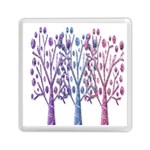 Magical pastel trees Memory Card Reader (Square)  Front