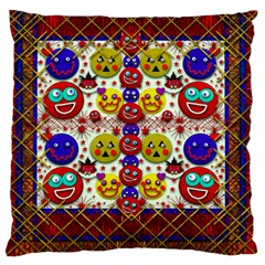 Smile And The Whole World Smiles  On Standard Flano Cushion Case (two Sides) by pepitasart