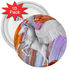 Pegasus 3  Buttons (10 Pack)  by icarusismartdesigns