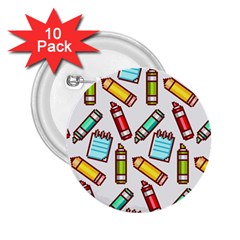 Seamless Pixel Art Pattern 2 25  Buttons (10 Pack)  by Amaryn4rt